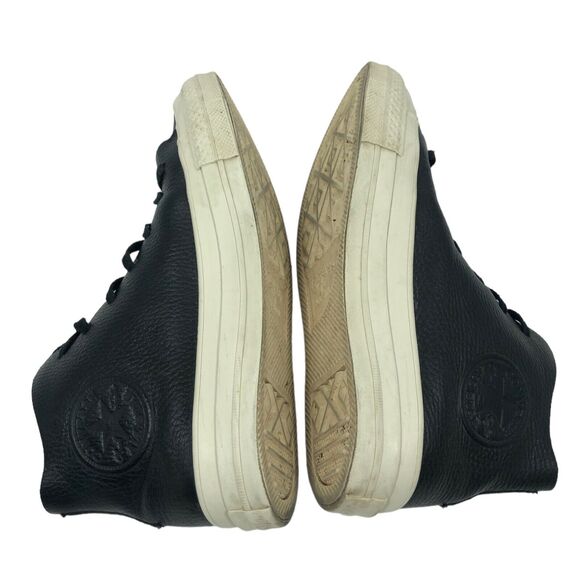 Converse Chuck Taylor All Star Prime Hi Top Black Leather Sneakers Men 5 Women 7 - Picture 4 of 11